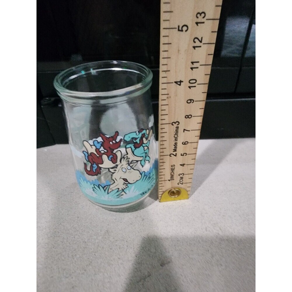 1997 Welch's Wubbulous World of Dr Seuss #4 Glass Jelly Jar Thidwick and Friends - Picture 4 of 7